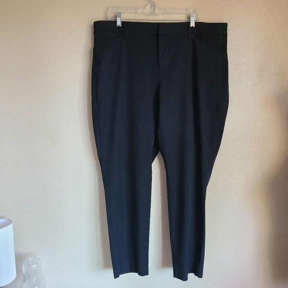 old navy high rise pixie pants secret smooth pockets plus size black womens 20 - Picture 2 of 7